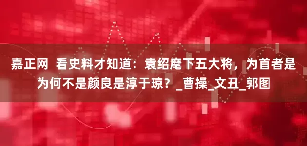 嘉正网  看史料才知道：袁绍麾下五大将，为首者是为何不是颜良是淳于琼？_曹操_文丑_郭图
